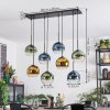 Koyoto Suspension, Boule lumineuse, Suspension Bleu, Or, Vert, Clair, 8 lumières