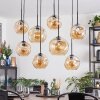 Ripoll Suspension, Boule lumineuse, Suspension Ambre, 8 lumières