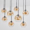 Ripoll Suspension, Boule lumineuse, Suspension Ambre, Clair, 8 lumières