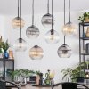 Koyoto Suspension, Boule lumineuse, Suspension Ambre, Clair, Fumé, 8 lumières