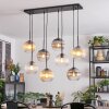 Koyoto Suspension, Boule lumineuse, Suspension Ambre, Clair, Fumé, 8 lumières