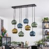 Koyoto Suspension, Boule lumineuse, Suspension Bleu, Or, Vert, 8 lumières