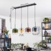 Lauden Suspension, Suspension Ambre, Bleu, Vert, Clair, Cuivré, 4 lumières