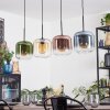 Lauden Suspension, Suspension Ambre, Bleu, Vert, Clair, Cuivré, 4 lumières