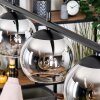 Koyoto Suspension, Boule lumineuse, Suspension Chrome, Clair, Fumé, 4 lumières