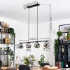 Ripoll Suspension, Boule lumineuse, Suspension Chrome, Fumé, 4 lumières