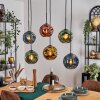 Ripoll Suspension, Boule lumineuse, Suspension Bleu, Or, Vert, Cuivré, 6 lumières