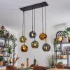 Ripoll Suspension, Boule lumineuse, Suspension Bleu, Or, Vert, 6 lumières