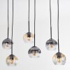 Ripoll Suspension, Boule lumineuse, Suspension Ambre, Clair, Fumé, 6 lumières