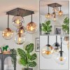 Gastor Plafonnier, Boule lumineuse Ambre, Clair, Fumé, 5 lumières