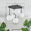 Gastor Plafonnier, Boule lumineuse Blanc, 5 lumières