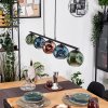 Ripoll Suspension, Boule lumineuse, Suspension Bleu, Vert, Cuivré, 5 lumières