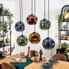 Ripoll Suspension, Boule lumineuse, Suspension Bleu, Or, Vert, Cuivré, 6 lumières
