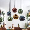 Ripoll Suspension, Boule lumineuse, Suspension Bleu, Or, Vert, Cuivré, 6 lumières