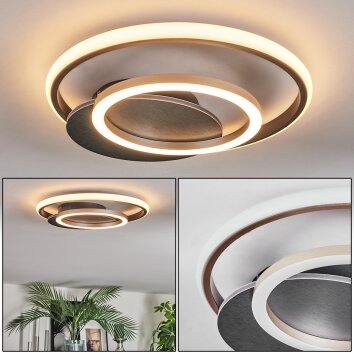 Lynor Plafonnier LED Anthracite, Noir, 1 lumière
