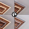 Meron Plafonnier LED Couleur bois, Noir, 1 lumière