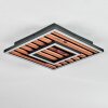 Meron Plafonnier LED Couleur bois, Noir, 1 lumière