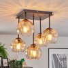 Koyoto Plafonnier, Boule lumineuse Ambre, Clair, 5 lumières