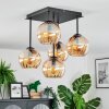 Koyoto Plafonnier, Boule lumineuse Ambre, 5 lumières