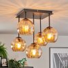 Koyoto Plafonnier, Boule lumineuse Ambre, 5 lumières