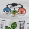 Koyoto Plafonnier, Boule lumineuse 37 cm Bleu, Vert, Clair, Cuivré, 3 lumières