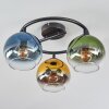 Koyoto Plafonnier, Boule lumineuse 37 cm Bleu, Or, Vert, Clair, 3 lumières