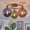 Gastor Plafonnier, Boule lumineuse 37 cm Bleu, Vert, Cuivré, 3 lumières