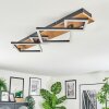 Cabanas Plafonnier LED Couleur bois, Noir, 1 lumière