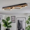 Cabanas Plafonnier LED Couleur bois, Noir, 1 lumière