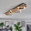 Cabanas Plafonnier LED Couleur bois, Noir, 1 lumière