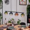 Koyoto Suspension, Boule lumineuse, Suspension Bleu, Vert, Clair, Cuivré, 4 lumières