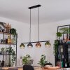 Koyoto Suspension, Boule lumineuse, Suspension Bleu, Vert, Clair, Cuivré, 4 lumières