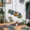 Ripoll Suspension, Boule lumineuse, Suspension Bleu, Or, Vert, 4 lumières