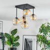 Koyoto Plafonnier, Boule lumineuse Ambre, Clair, 5 lumières