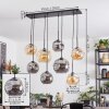 Ripoll Suspension, Boule lumineuse, Suspension Ambre, Fumé, 8 lumières