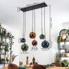 Ripoll Suspension, Boule lumineuse, Suspension Bleu, Or, Vert, Cuivré, 6 lumières