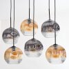 Ripoll Suspension, Boule lumineuse, Suspension Ambre, Clair, Fumé, 6 lumières