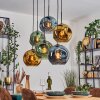 Ripoll Suspension, Boule lumineuse, Suspension Bleu, Or, Vert, 6 lumières