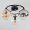 Gastor Plafonnier, Boule lumineuse 37 cm Ambre, Clair, Fumé, 3 lumières