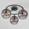 Koyoto Plafonnier, Boule lumineuse 37 cm Fumé, 3 lumières