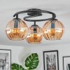 Koyoto Plafonnier, Boule lumineuse 37 cm Ambre, 3 lumières