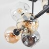 Ripoll Plafonnier, Boule lumineuse Ambre, Clair, Fumé, 8 lumières