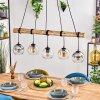 Koyoto Suspension, Boule lumineuse, Suspension Ambre, Clair, Fumé, 5 lumières