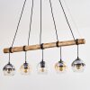 Koyoto Suspension, Boule lumineuse, Suspension Ambre, Clair, Fumé, 5 lumières