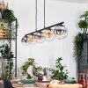 Gastor Suspension, Boule lumineuse, Suspension Ambre, Clair, Fumé, 5 lumières