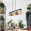 Gastor Suspension, Boule lumineuse, Suspension Ambre, Fumé, 5 lumières