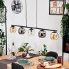 Ripoll Suspension, Boule lumineuse, Suspension Ambre, Clair, Fumé, 5 lumières