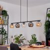 Ripoll Suspension, Boule lumineuse, Suspension Ambre, Clair, Fumé, 5 lumières