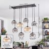 Koyoto Suspension, Boule lumineuse, Suspension Ambre, Clair, Fumé, 8 lumières