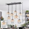 Koyoto Suspension, Boule lumineuse, Suspension Ambre, Clair, 8 lumières